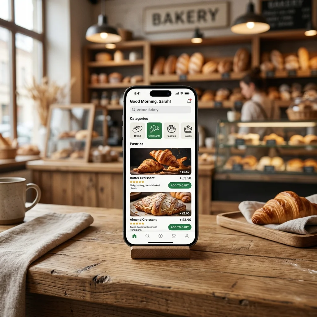 Mockup de la boutique sur smartphone
